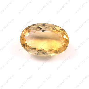 Natural Citrine gemstone 10 carat, 10.9 ratti oval faceted cut with lab certificate