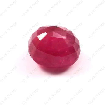 Authentic Ruby (Manik) 6.32 ratti diamond cut gemstone with lab certification