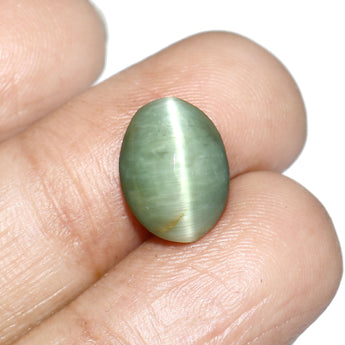 Green cat's eye gemstone