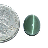 Cats Eye (Lehsunia) gemstone, 6.86 carat, 7.47 ratti, high-quality oval cut