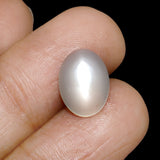 Oval moonstone gemstone, 7.40 carat, Indian Chandrakant
