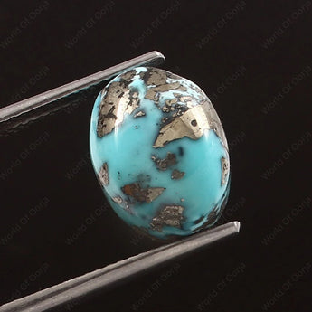 8.9 carat Turquoise Firoza stone, 9.7 ratti, authentic sky blue gemstone