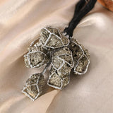 Buy raw Pyrite keychain for abundance and energy shielding