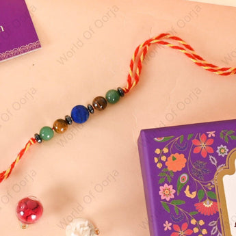 Handcrafted gemstone thread for pooka – infused with energy of health and harmony