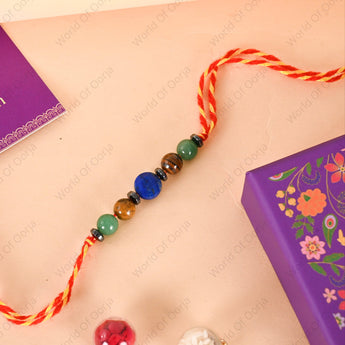 Buy Health & Harmony sacred thread with Jade, Lapis Lazuli & Tiger Eye – for strength, health, and clarity