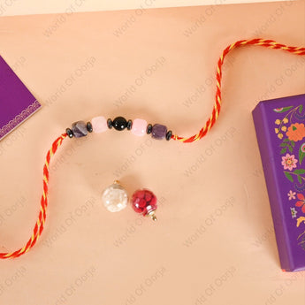 Handcrafted Heart Harmony sacred thread with calming and protective gemstones