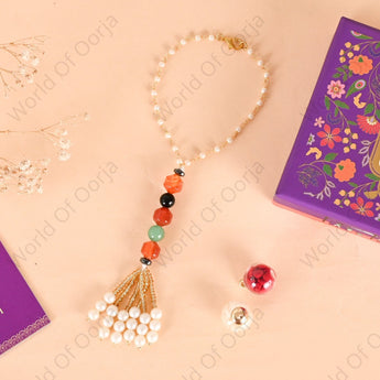 Energy-boosting Lumba Rakhi – handcrafted with Jade, Carnelian & Obsidian crystals