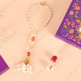 Glow of Abundance Lumba Rakhi – Citrine, Carnelian, and Quartz tie of positivity and protection