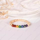 Tulsi Bead with 7 Chakra Bracelet- World Of Oorja