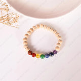 Tulsi Bead with 7 Chakra Bracelet- World Of Oorja