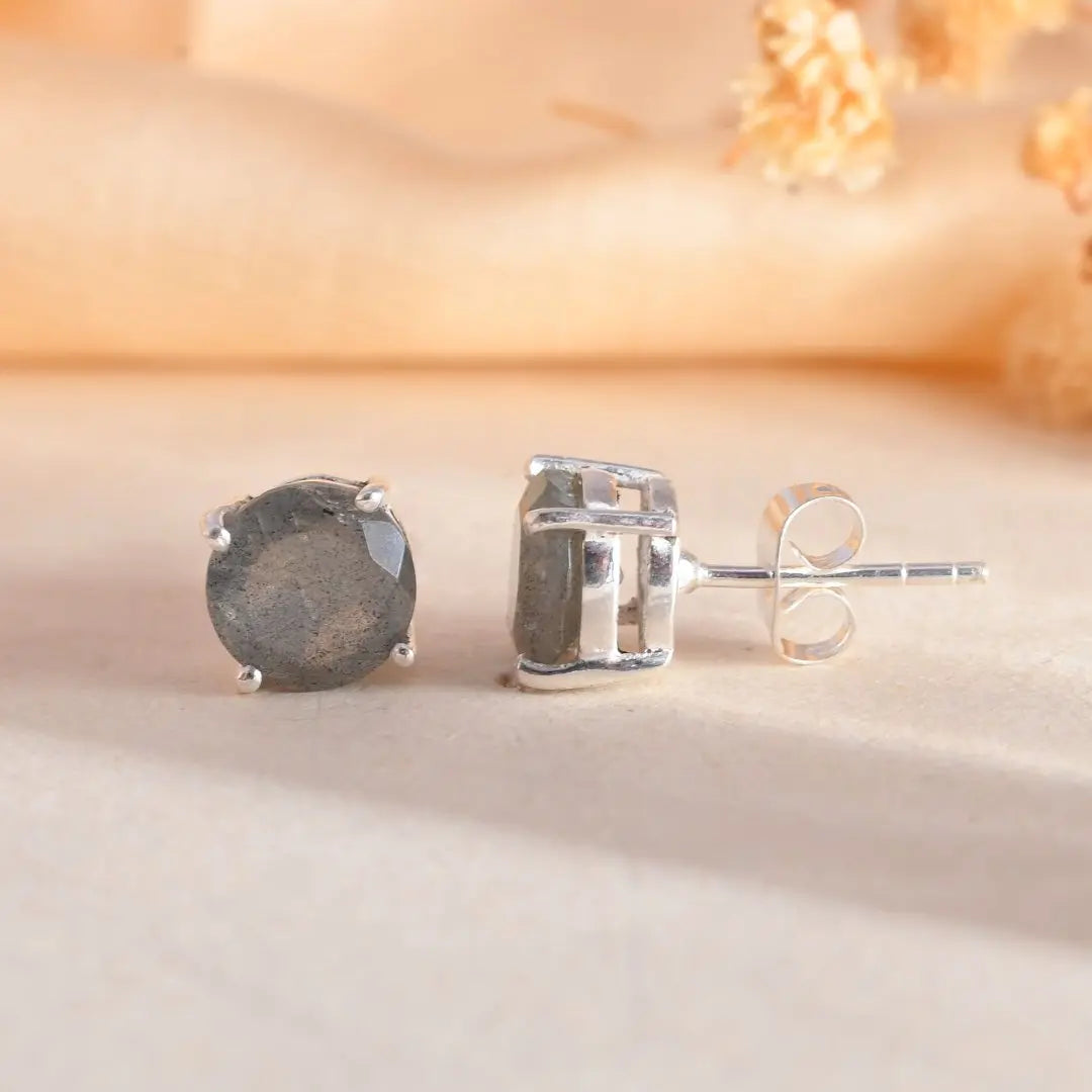 Labradorite Studs - WorldOfOorja