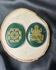 Lakshmi Ji and Shri Yantra Jade Coin - WorldOfOorja