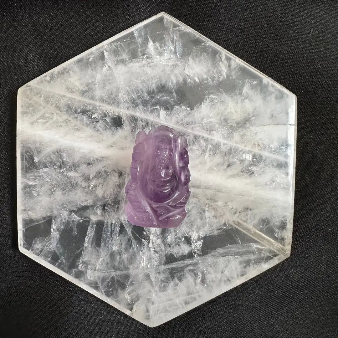 Lord Ganesha Idol- Amethyst Anger & Stress Relief, Clarity of thought