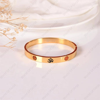 Men’s Om Rudraksha Kada bracelet for energy, strength, and peace