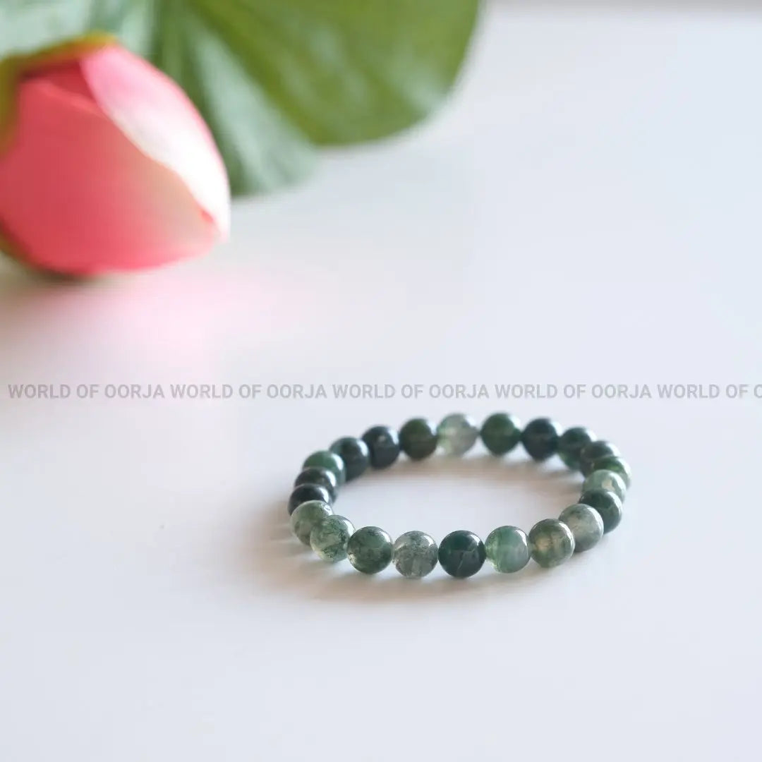 Moss agate bracelet - WorldOfOorja