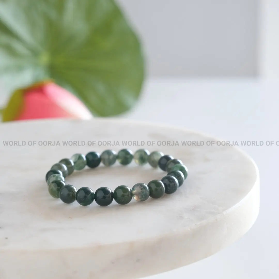 Moss agate bracelet - WorldOfOorja