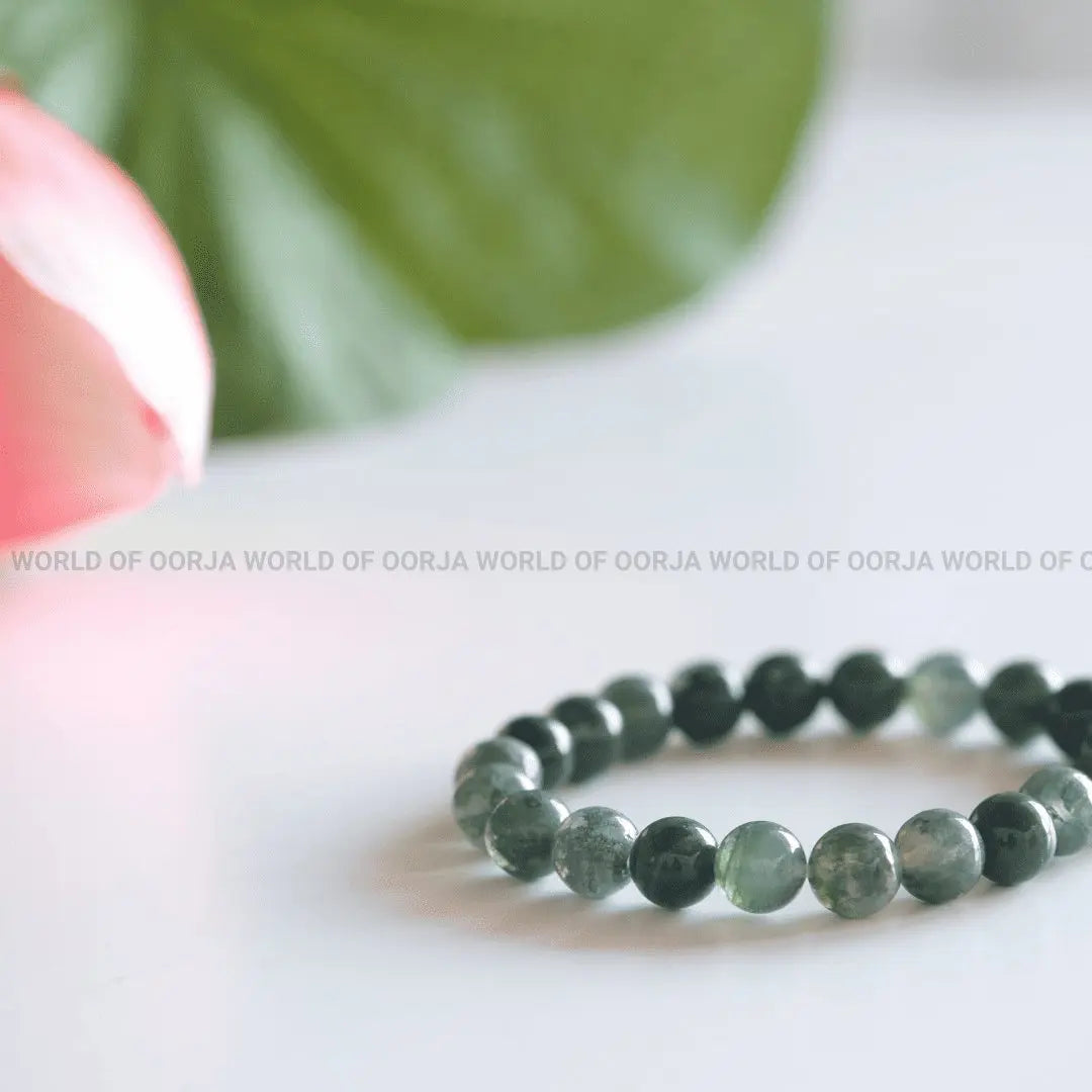 Moss agate bracelet - WorldOfOorja