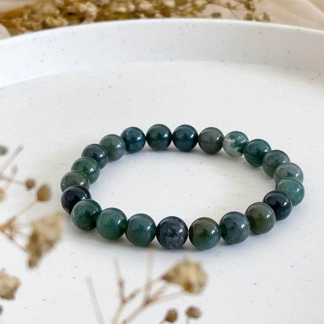 Moss agate bracelet - WorldOfOorja