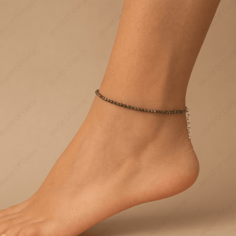 Pyrite beaded anklet 