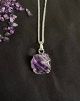 Raw Amethyst Pendant - WorldOfOorja