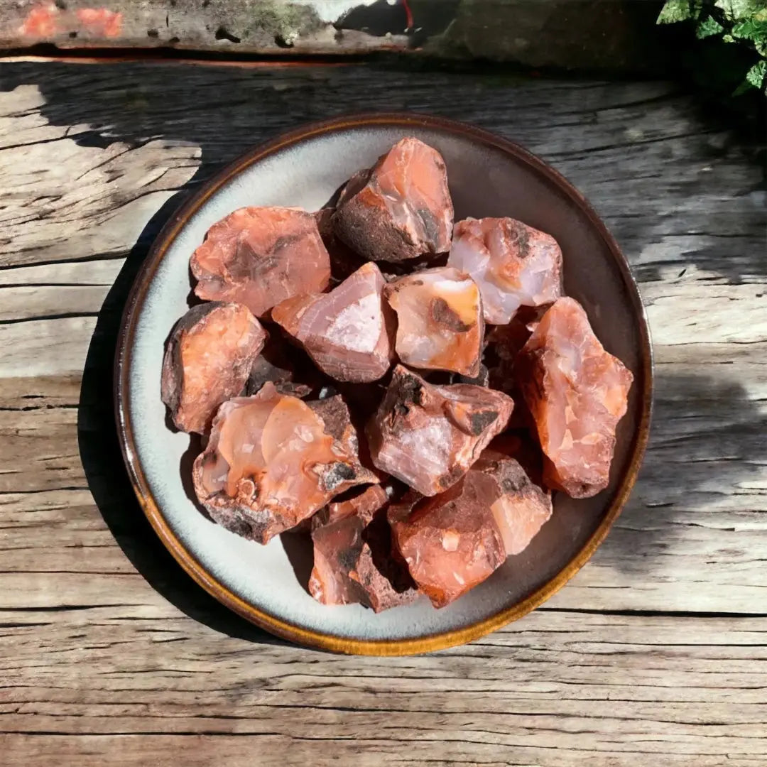 Raw Carnelian Cluster - WorldOfOorja