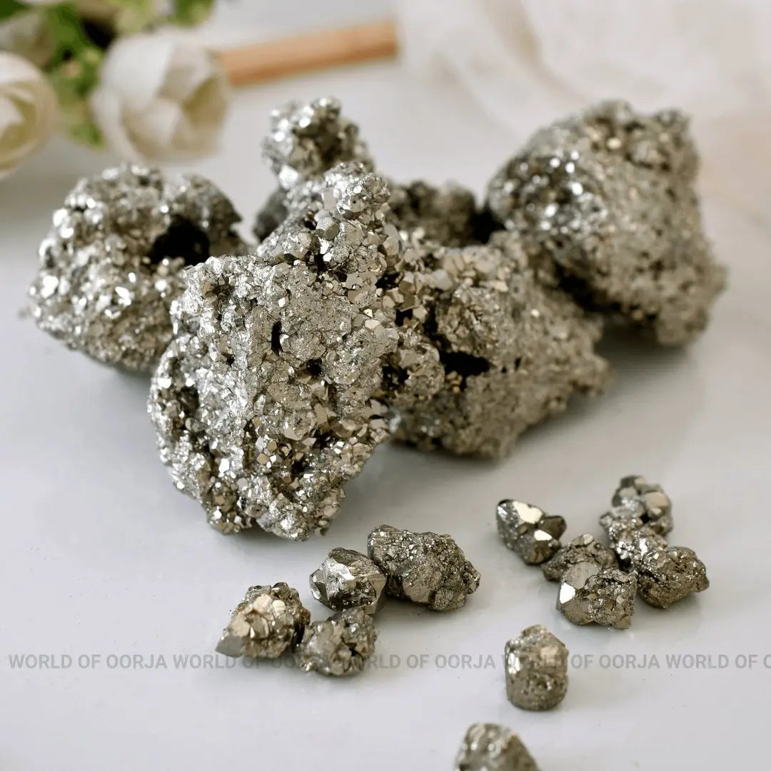 Raw Pyrite Cluster - WorldOfOorja