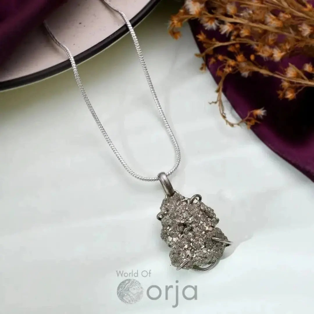 Raw Pyrite Pendant - WorldOfOorja