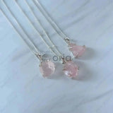 Raw Rose Quartz Pendant - WorldOfOorja