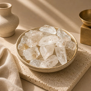Raw Clear Quartz Cluster – Clarity & Amplification