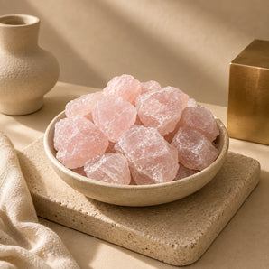 Raw Rose Quartz Cluster – Love & Harmony