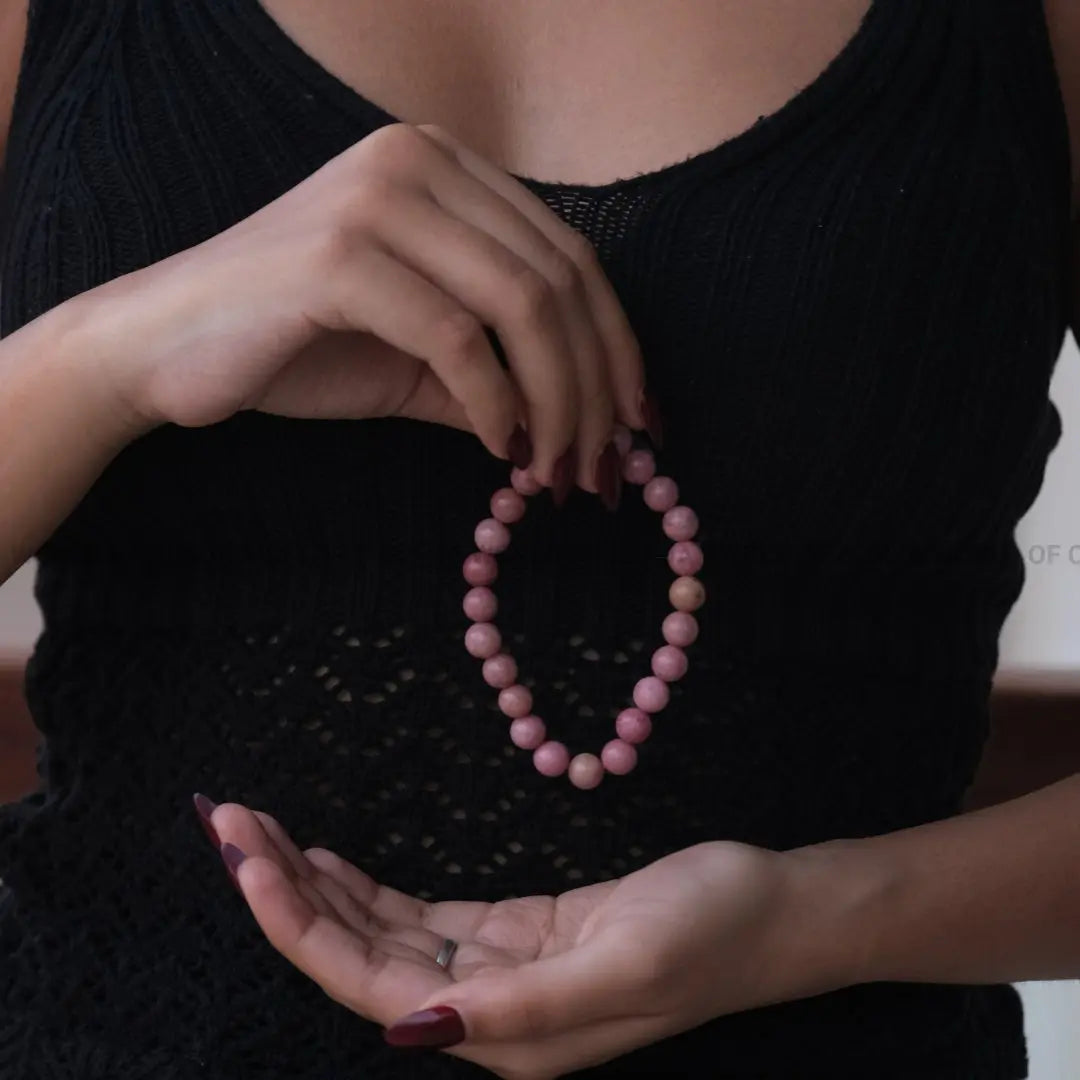 Rhodochrosite Bracelet - WorldOfOorja