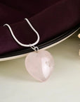 Rose Quartz Heart Pendant - WorldOfOorja