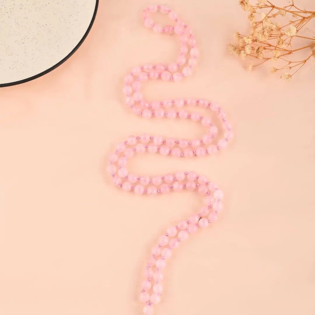 Rose Quartz Mala - WorldOfOorja