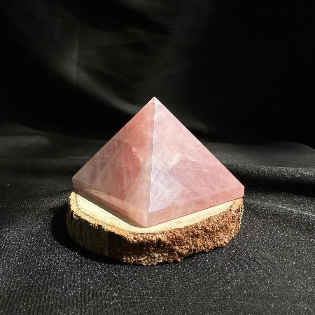 Rose Quartz Pyramid - WorldOfOorja