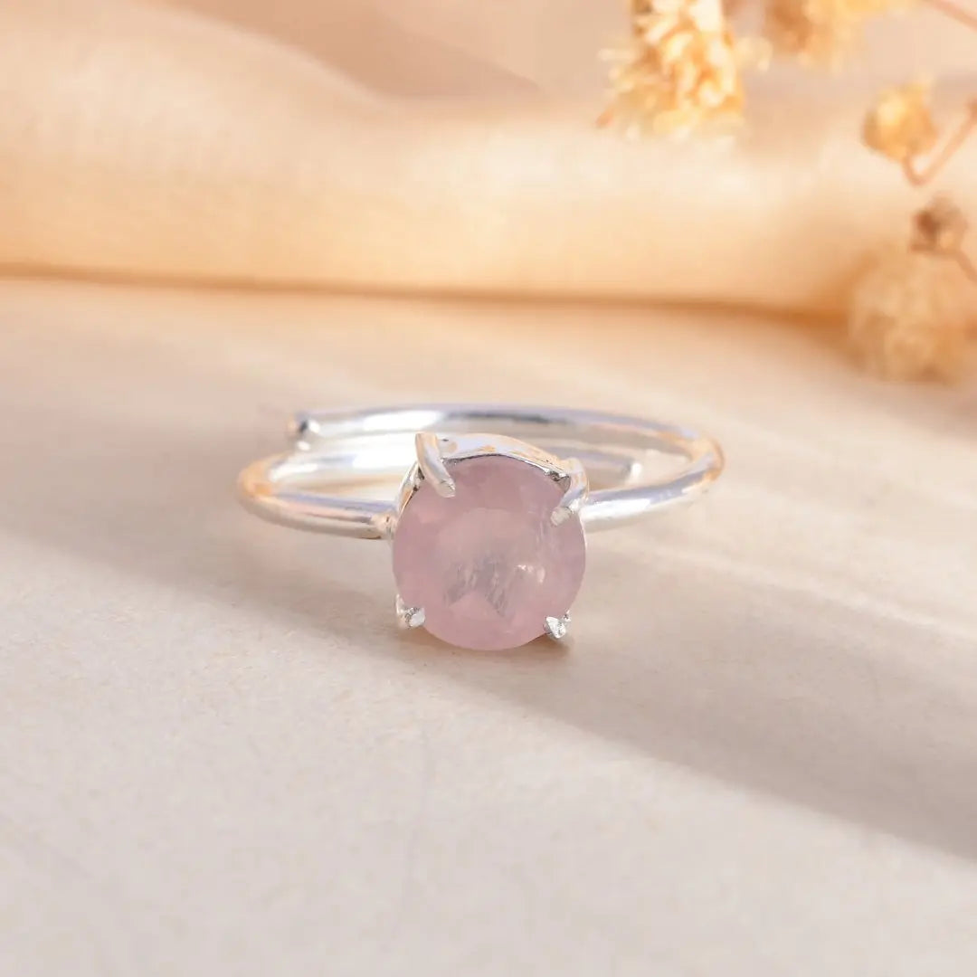 Rose Quartz Ring - WorldOfOorja