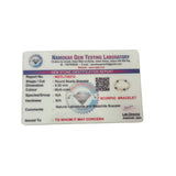 Gem Testing Laboratory certification for Scorpio Zodiac Bracelet on a white background