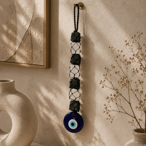 Black Tourmaline & Selenite Cubes Hanging – Protection & Cleansing