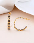 Smoky Quartz Hoop Earring - WorldOfOorja