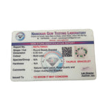 Gem Testing Laboratory certification for Cancer Taurus Bracelet on a white background