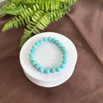 Handcrafted turquoise gemstone bracelet with vibrant blue beads