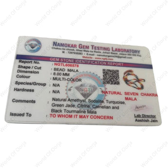 7 Chakra Gemstone Mala with Certificate