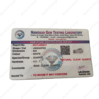 Certified Raw Clear Quartz Cluster