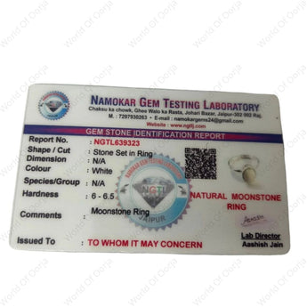 Certified Moonstone Ring