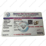 Certified Citrine ring with radiant shine and spiritual energy