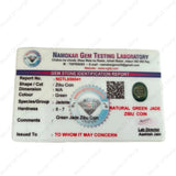 Green Jade Zibu coin for spiritual healing, protection, and prosperity