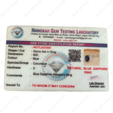 AAA Certified Blue Sapphire Ring (Nilam/Neelam Stone Silver Ring