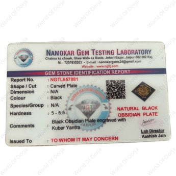 Certified Kuber Yantra for Vastu correction and financial blessings