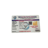 Gem Testing Laboratory identification card for citrine necklace on a white background