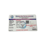 Gem Testing Laboratory certificate for a natural rose quartz anklet on a white background