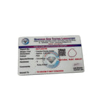 Gem Testing Laboratory certification report for natural ruby anklet on a white background